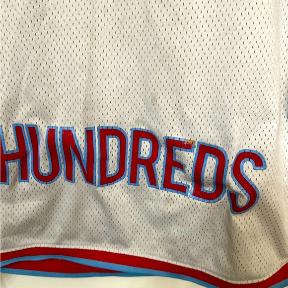 Retro Aged Streetwear Gray Red The Hundreds #80 Basketball Jersey Men’s L - Picture 4 of 9